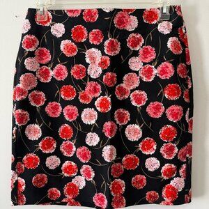 Talbots Black and Pink Pencil Skirt